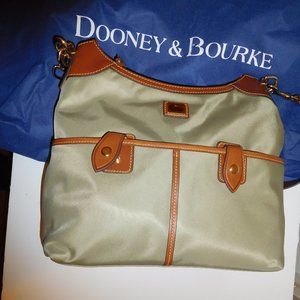 Dooney & Bourke Taupe Wayfarer Small Zip Hobo Handbag
